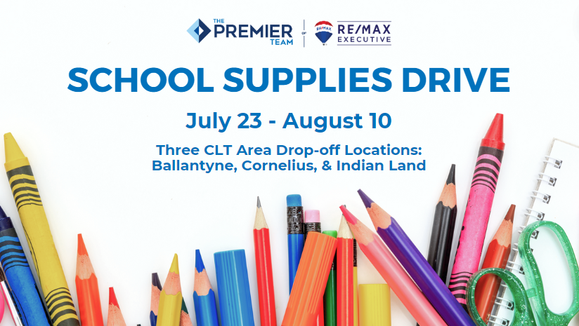 The Premier Team School Supply Drive for Charlotte Area Schools